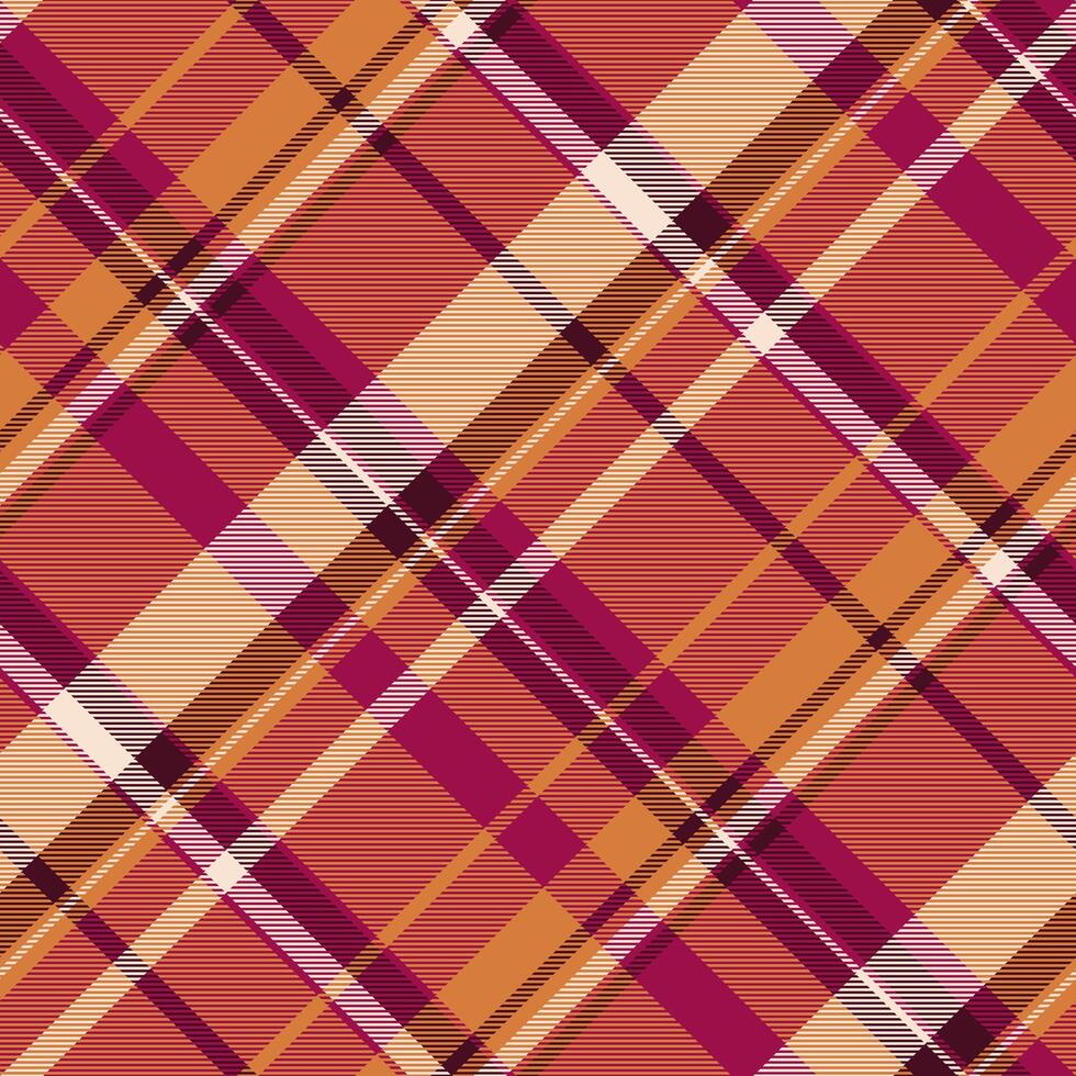 Warmtoned plaid pattern with intersecting lines. Ideal for backgrounds, textiles, and designs needing a rustic or traditional feel. Versatile, eyecatching texture. vector