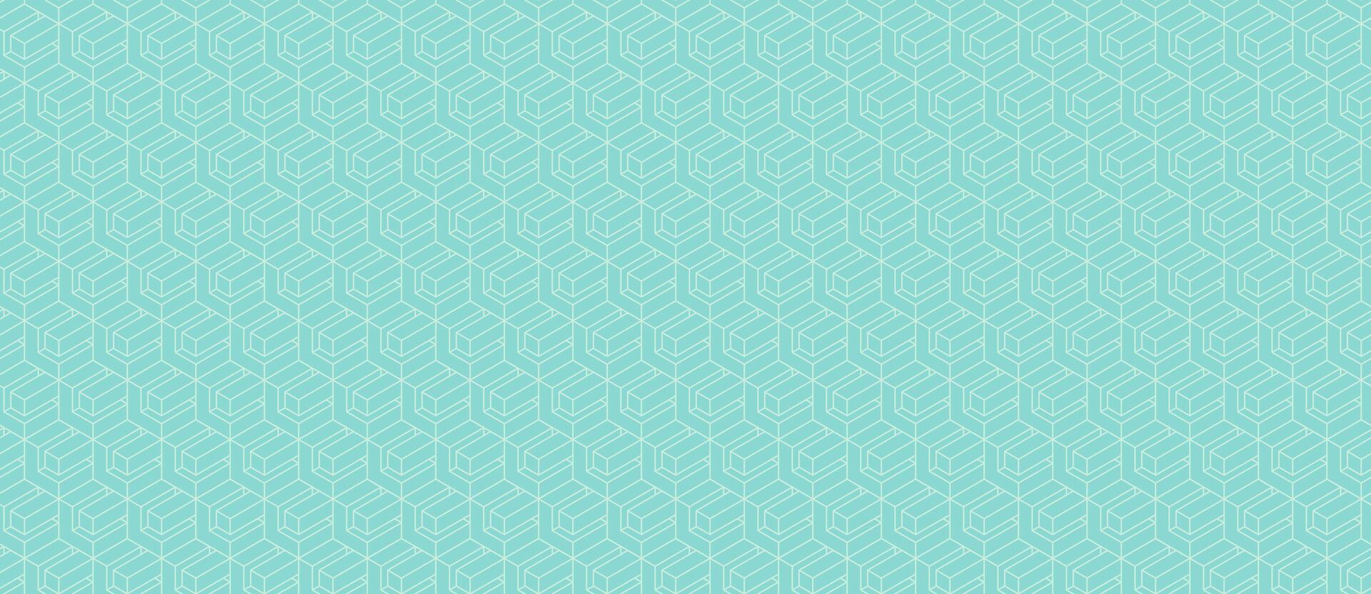 Seamless pastel teal geometric pattern. Subtle textured hexagonal design ideal for backgrounds, textiles, or website design. vector