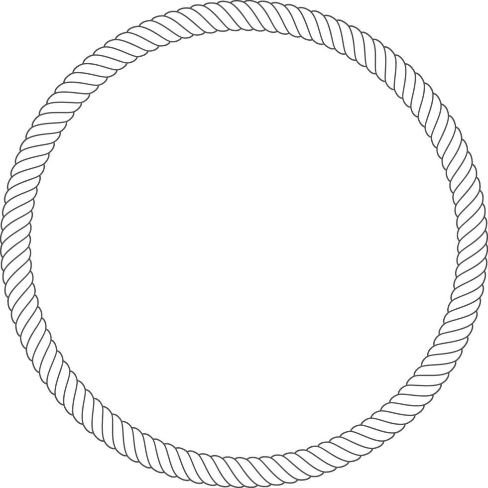 cuerda circulo marco formando un redondo frontera diseño vector