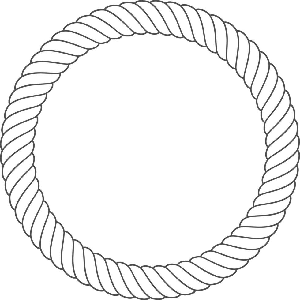 circular cuerda marco creando náutico frontera elemento vector