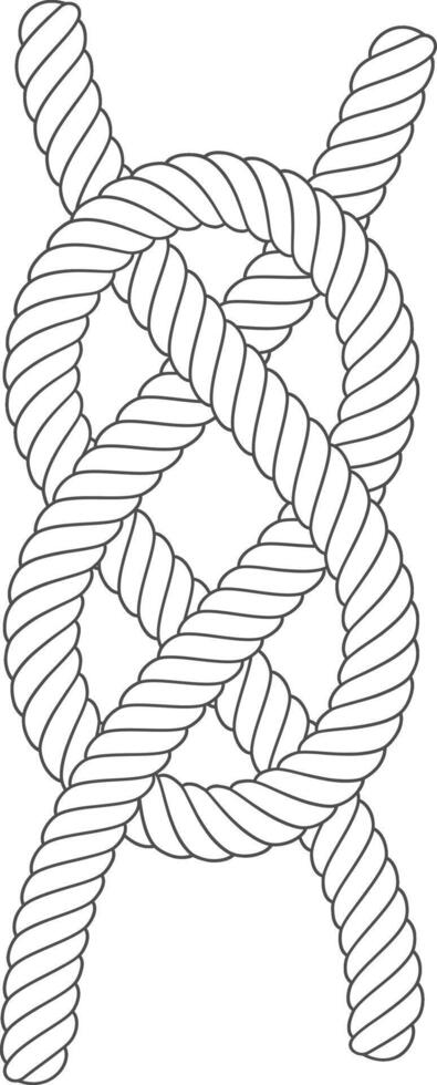 Rope knot pattern creating a strong connection vector