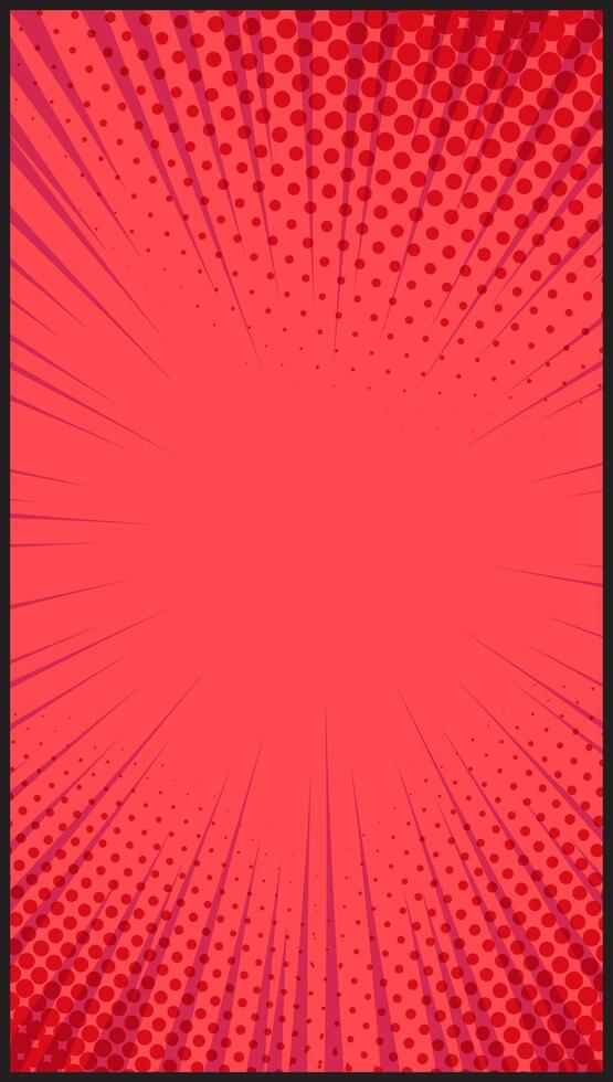 Radial comic book background creating explosive effect vector
