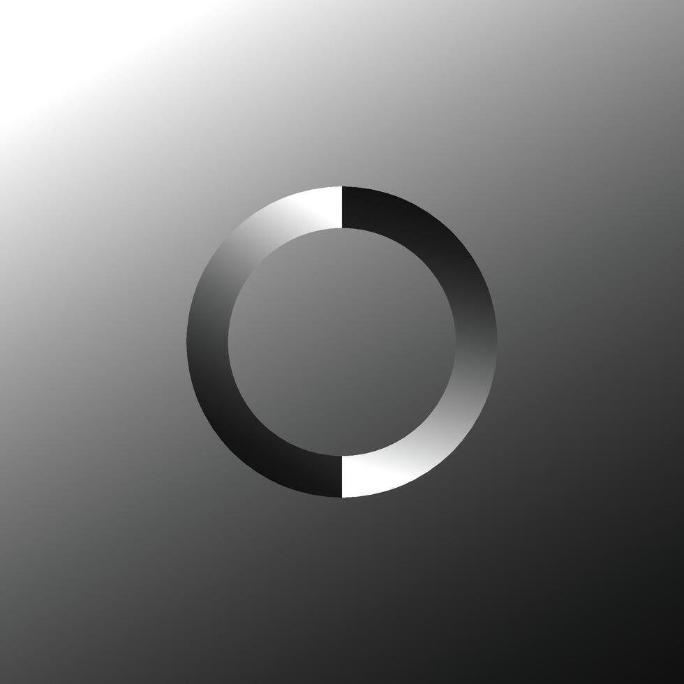 Metallic circular gradient loader shape vector