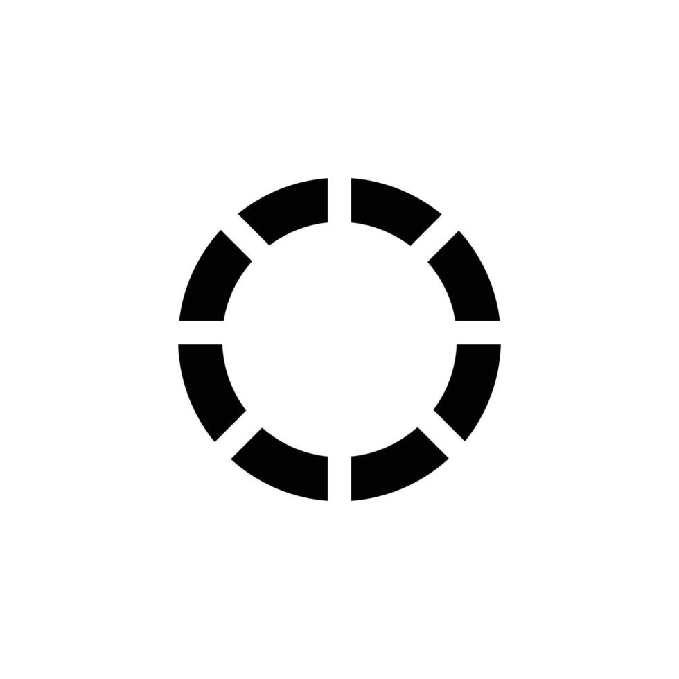 Minimal segmented circle loader icon vector