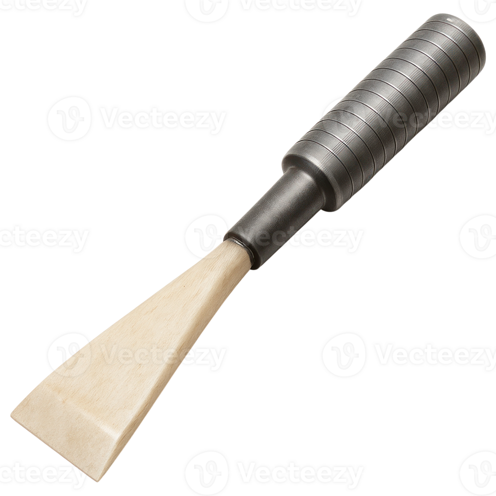 Bone chisel with sharp beveled edge and metal handle png