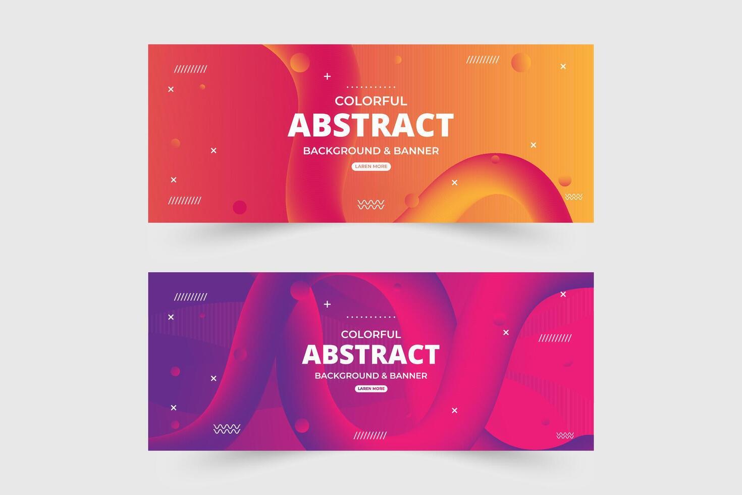 Vibrant fluid abstract gradient banners for modern web design, presentations, digital marketing, and graphic projects. vector
