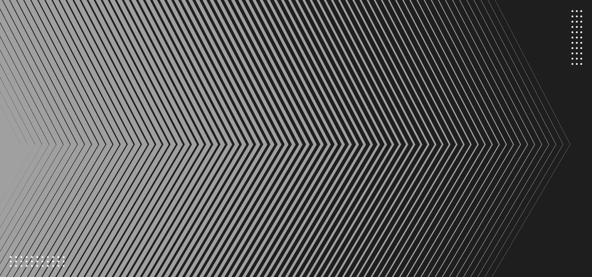 Abstract geometric pattern with diagonal lines forming a hexagon shape on a gradient gray background. vector