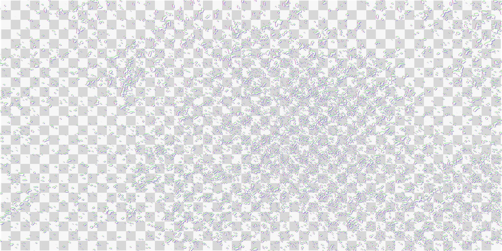 Full frame abstract grunge texture with noise, subtle chromatic aberration, and digital distortion or glitch effect on a gray background. Editable illustration. vector