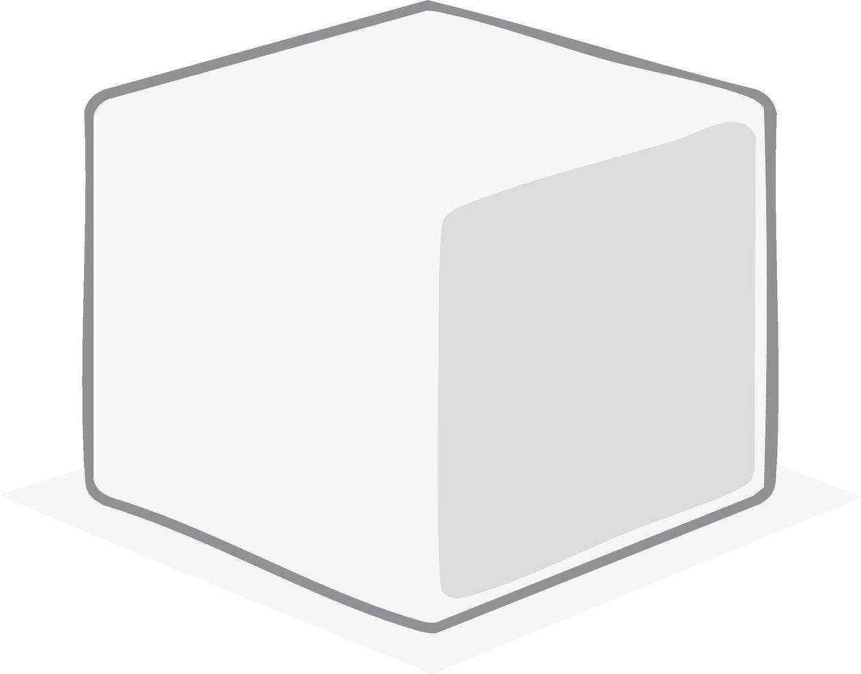 Isolated Graphic Cube Illustration Simple Design Element Geometric Shape Light Background vector