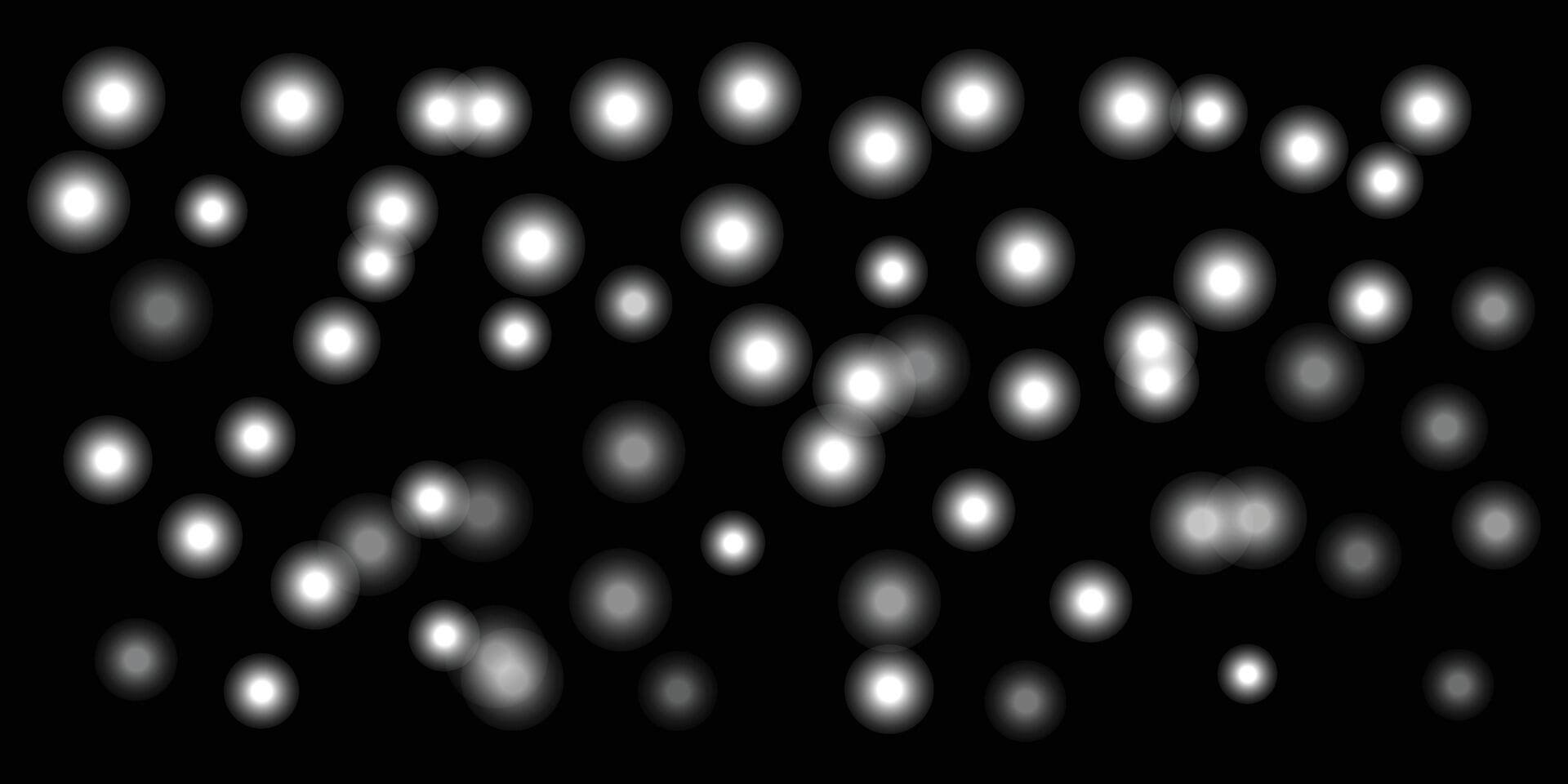 White glowing bokeh lights creating a shimmering abstract effect vector