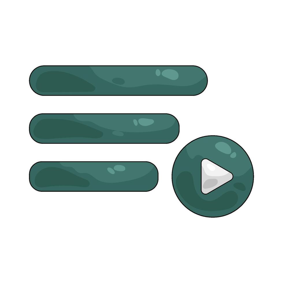 Illustration of Menu with Play Button vector