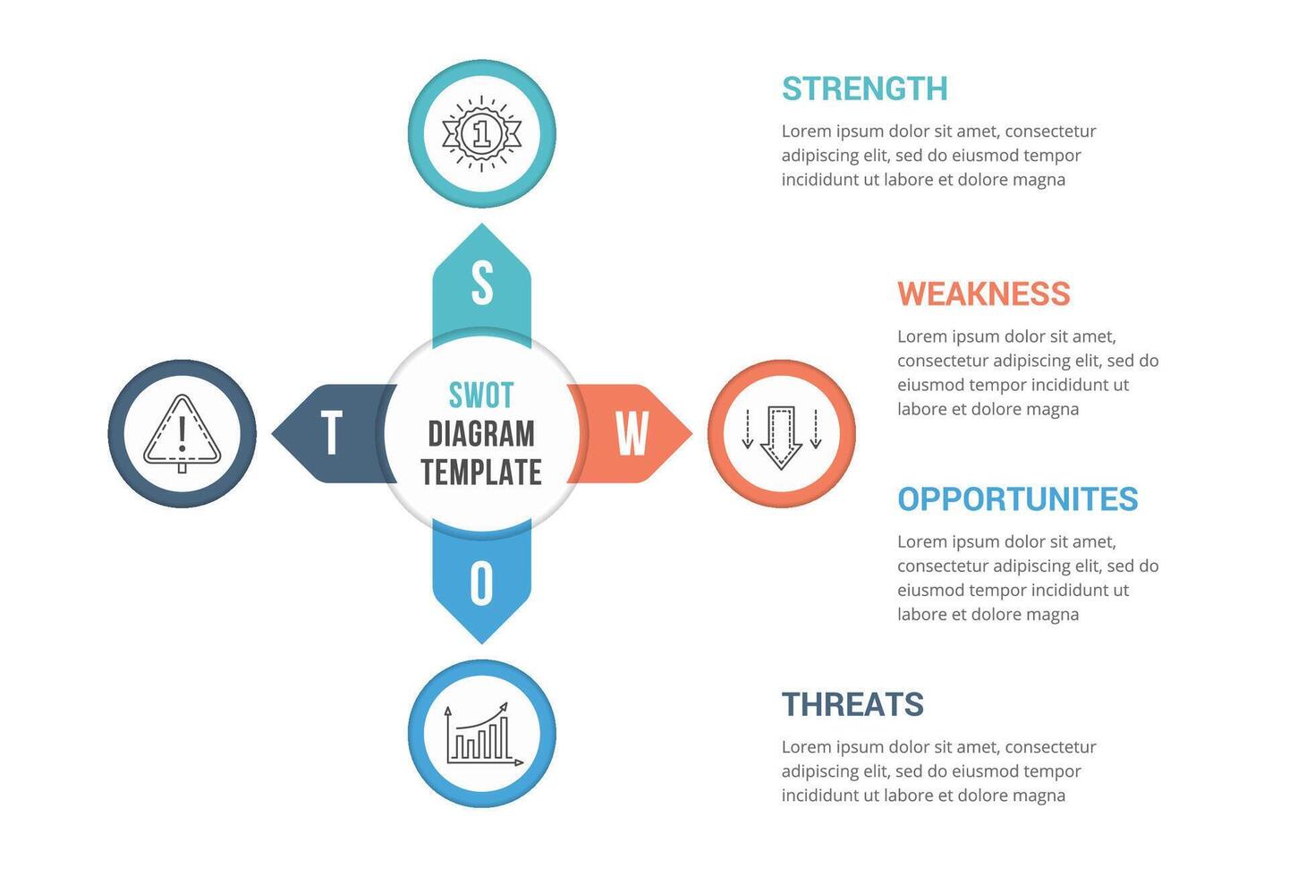 SWOT Analysis, infographic template for web, business, presentations, vector
