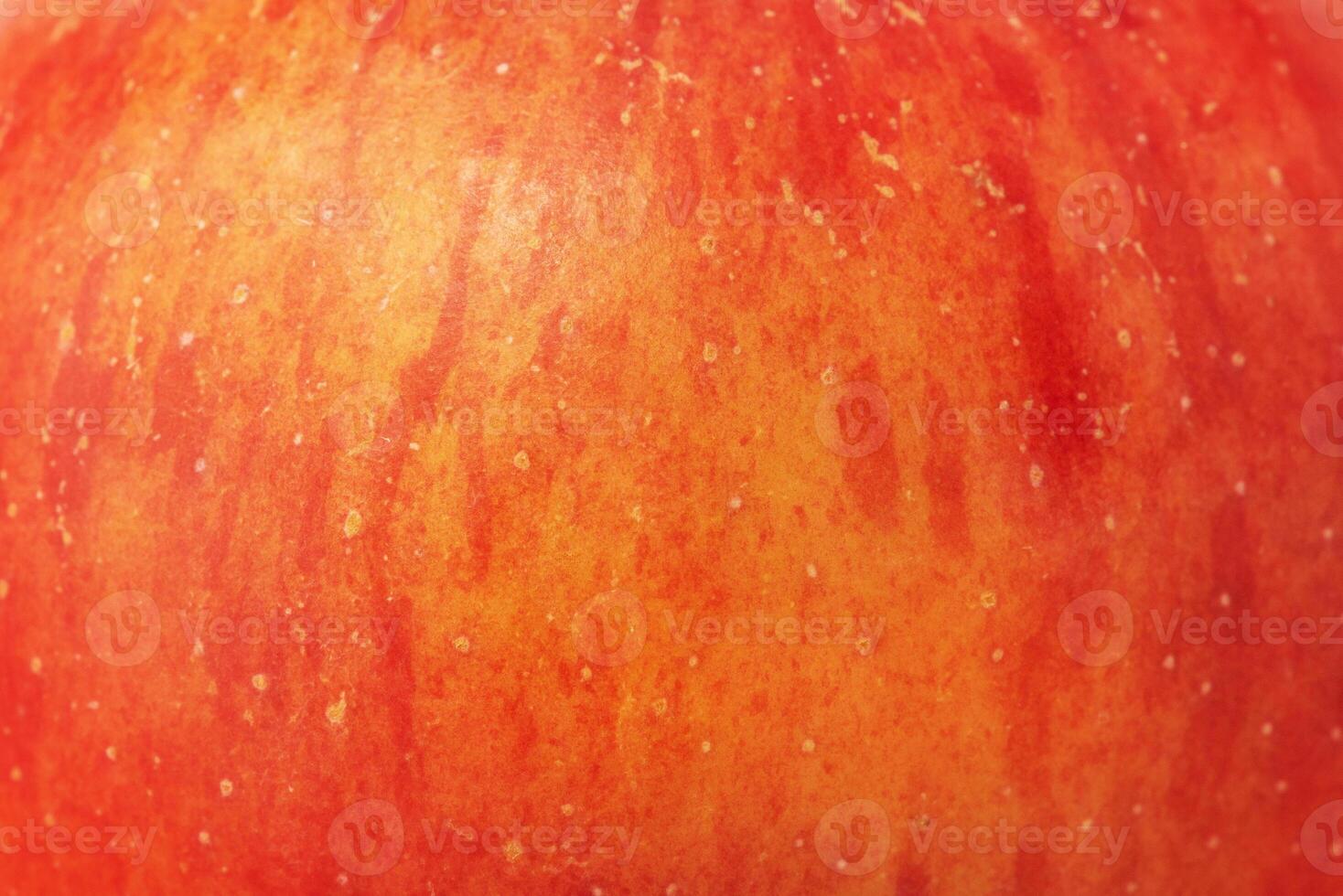Texture of red apple with yellow color as background macro photo. photo