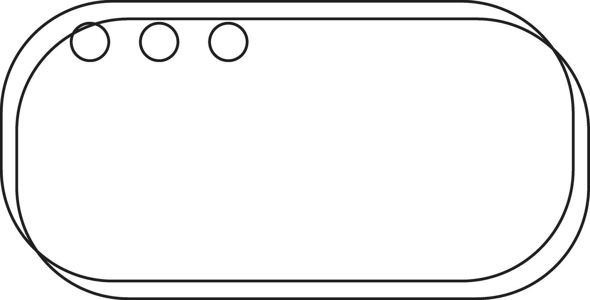 Hand Drawn Retro Frame Text Box. vector