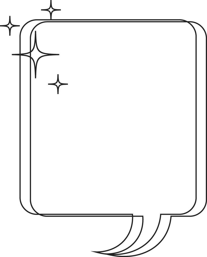 Hand Drawn Retro Frame Text Box. Isolated on White Background vector