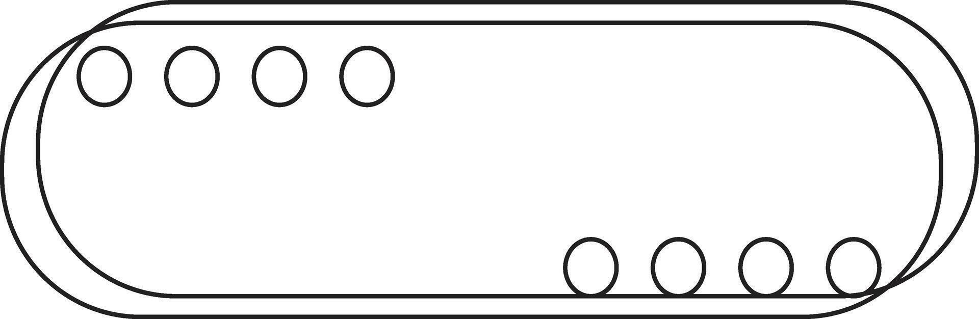 Retro Frame Text Box in Outline Design vector