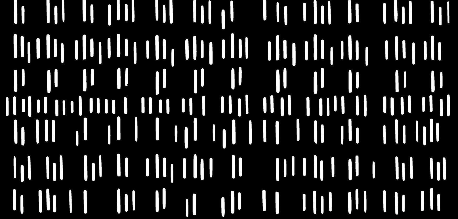 Abstract white vertical lines on black background creating a modern digital code pattern, perfect for technology and graphic design projects vector