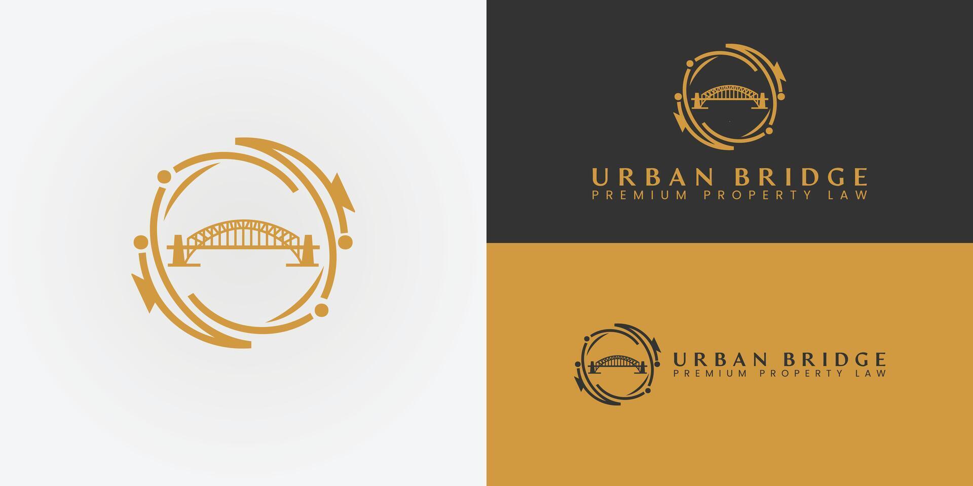 The Harbour Bridge's fluid, circular path symbolizes the reliable property conveyancing service that connects clients to their goals. Its modern design conveys trust, speed, and premium service. vector