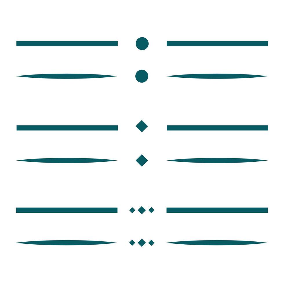 Divider frame border horizontal line set shape icon for decorative vector