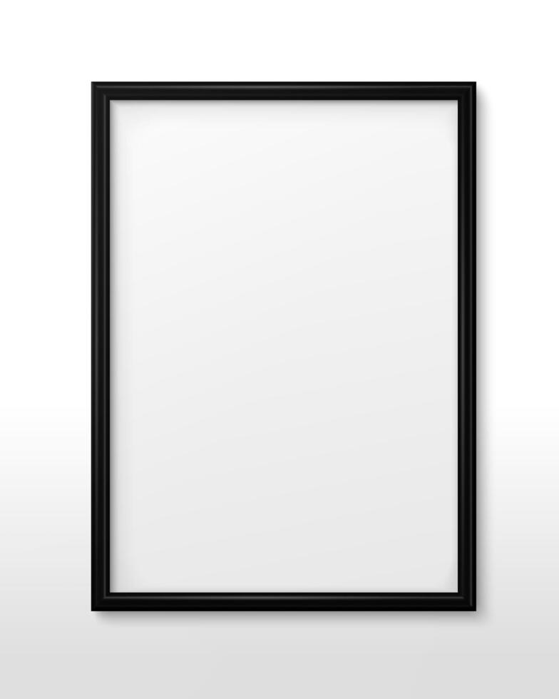 Black square frame on white background vector