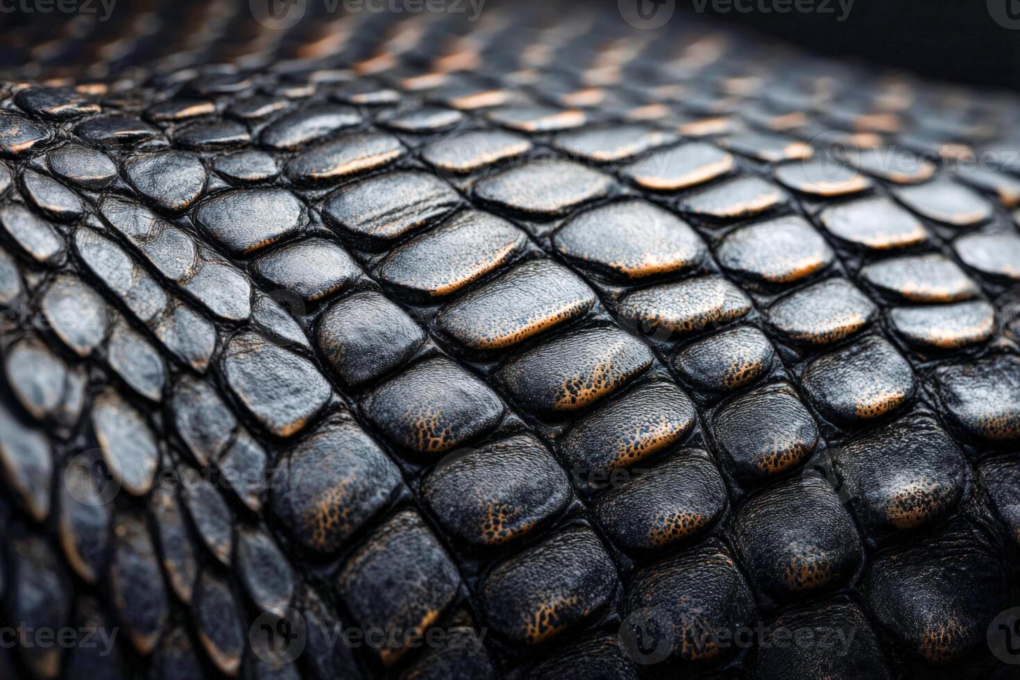 Close-up view of textured reptile skin showcasing intricate patterns and colors photo