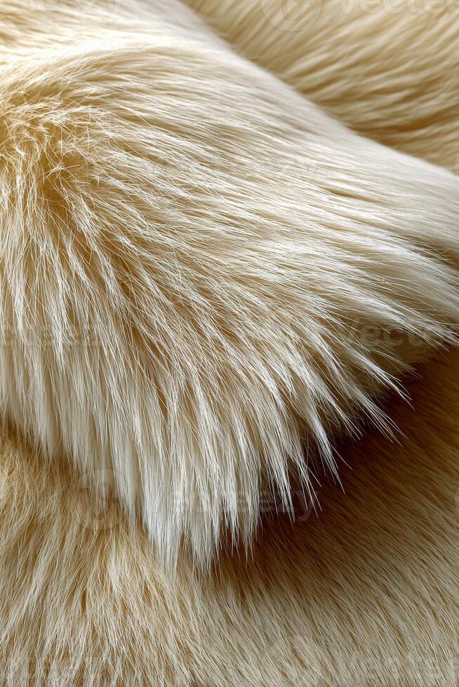 Soft golden fur texture with fine strands creating a warm, cozy appearance photo