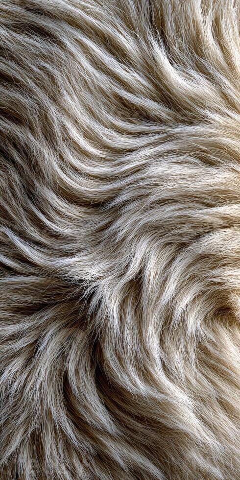 Soft, wavy fur texture showing natural patterns in light and shade photo
