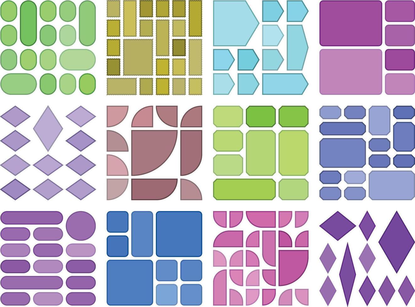 Innovative bento grid system bundle for versatile creative compositions vector