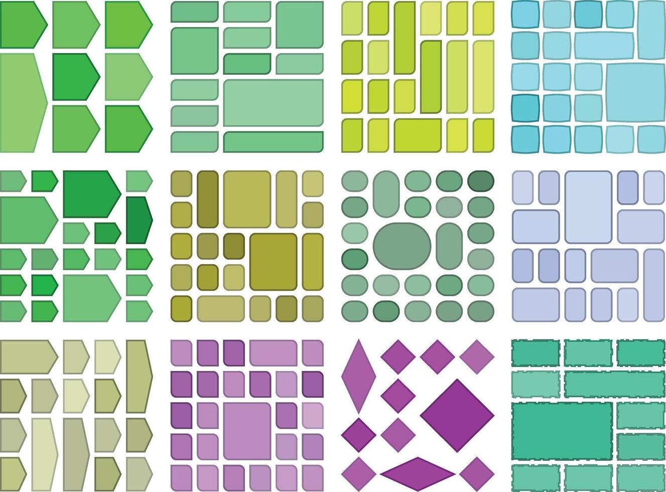 Fresh bento grid aesthetic mix for modern digital creation workflows vector