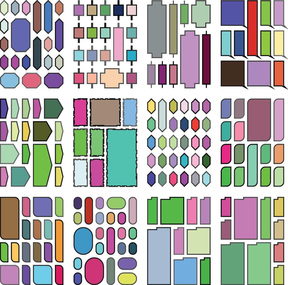 Professional creative grid compositions tailored for sleek UI systems vector