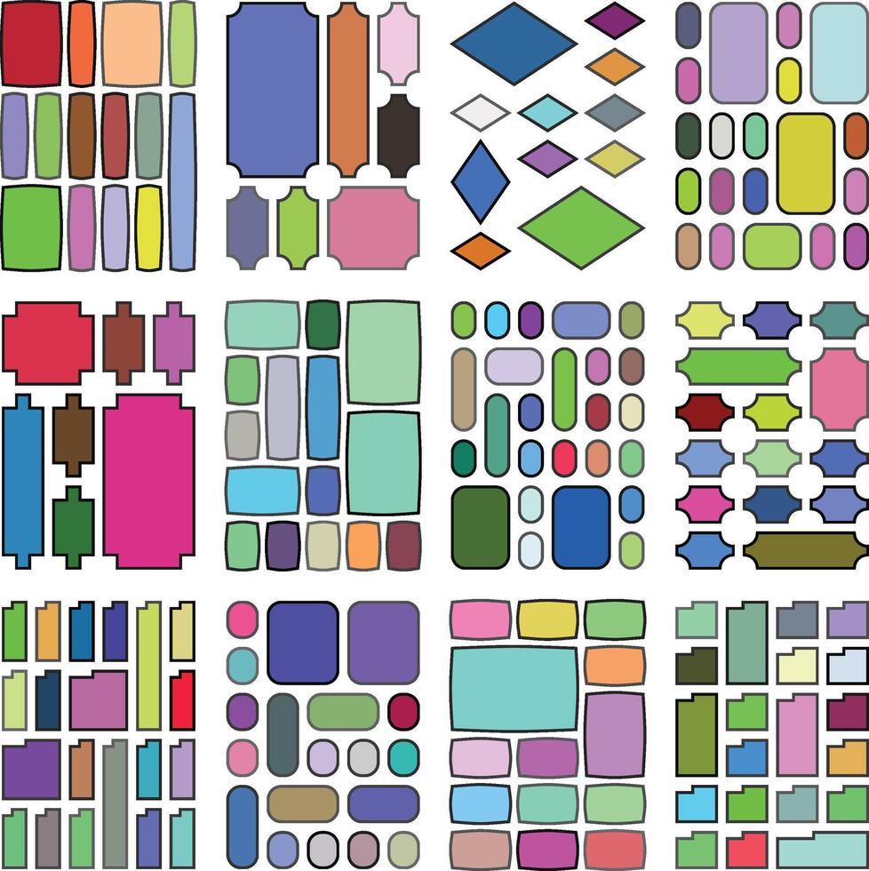 Modern stylish grid bundle designed for high end visual projects vector