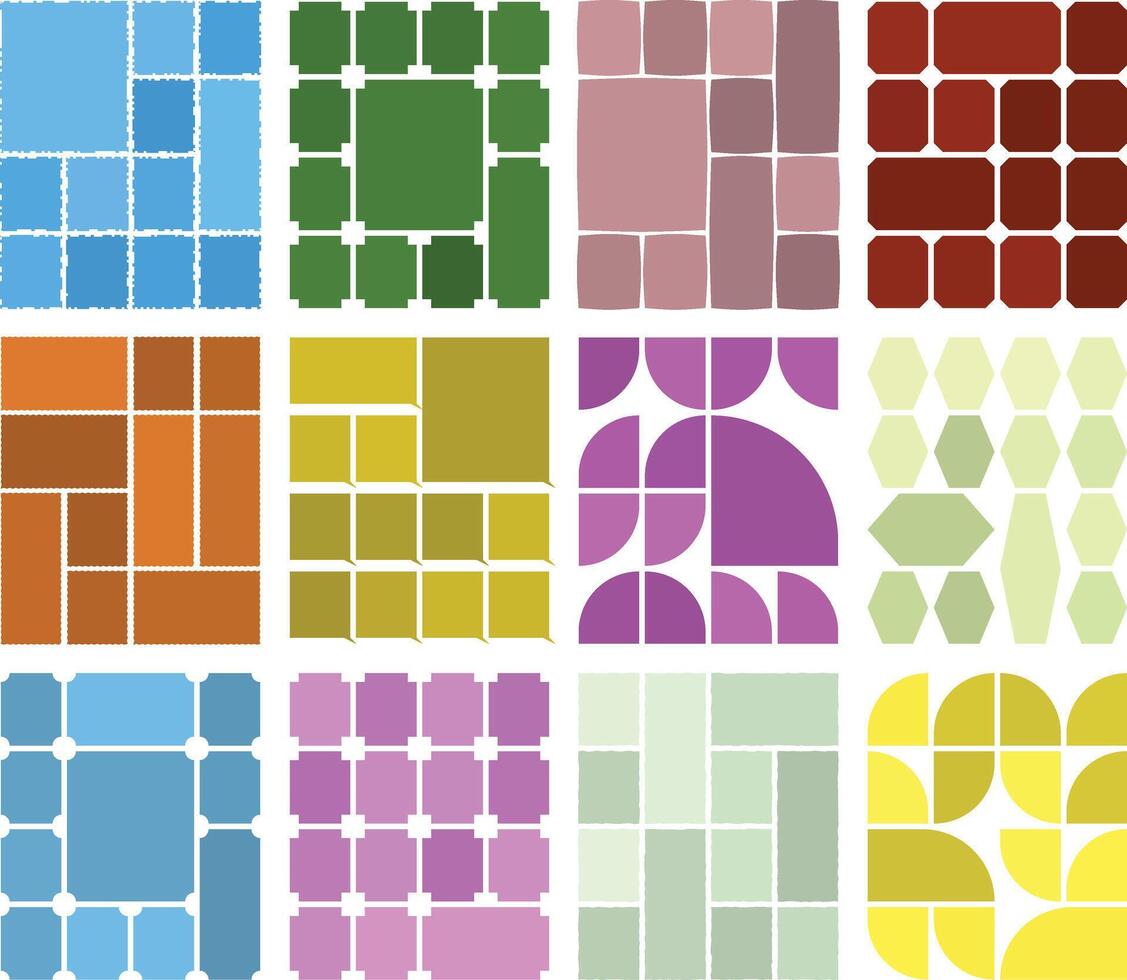 Clean bento grid layout concept designed for simple balanced creative compositions vector