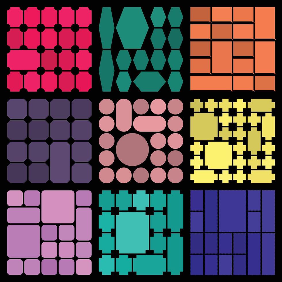 Professional mixed bento layout components suited for branding and interface work vector