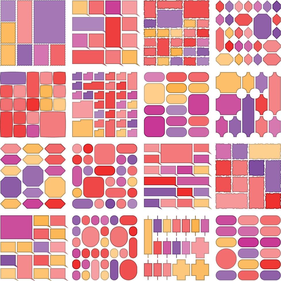 Creative structured bento grid compositions perfect for digital layout designers vector