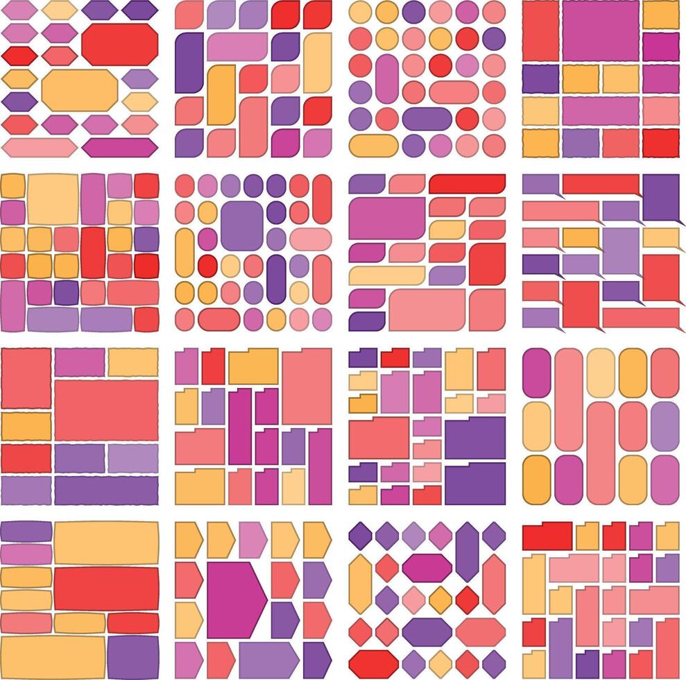 Premium structured bento grid graphics ideal for presentation and marketing use vector