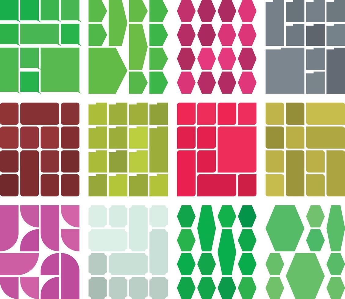 Stylish bento grid template set perfect for advanced interface customization vector