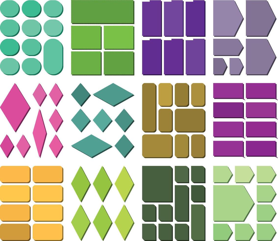 Refined bento grid pack for polished website and app layout structures vector