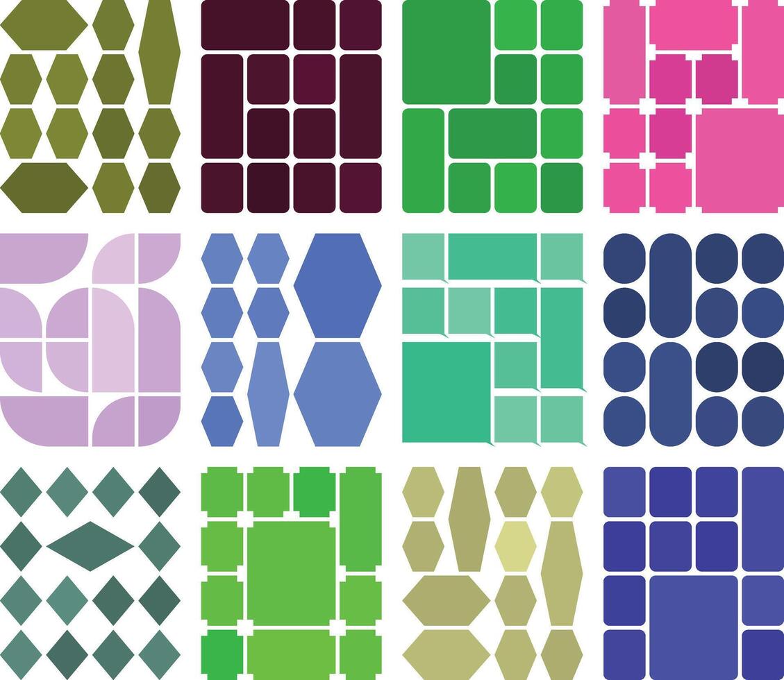 Creative bento grid layout designs optimized for smooth interface experiences vector