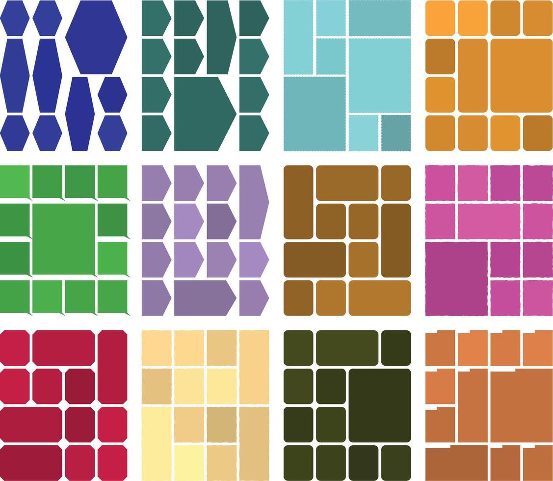 Unique bento grid layout solutions for polished digital compositions vector