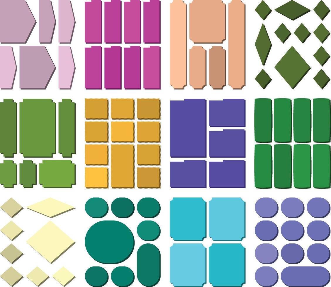 Clean digital grid concepts inspired by aesthetic bento layout design vector