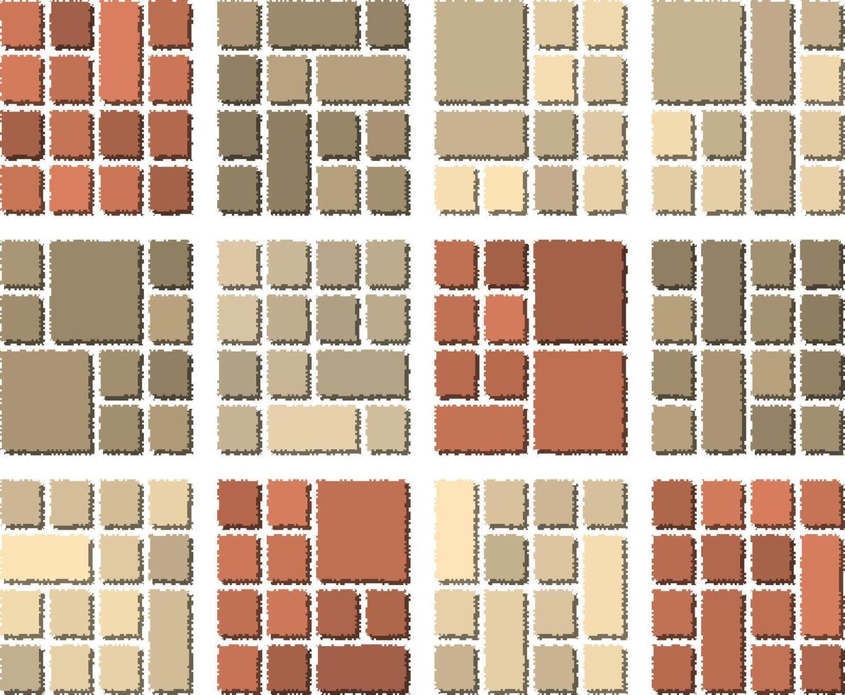 Modern Distorted Pixel Glitch Grid Artwork With Vibrant Abstract Digital Elements vector