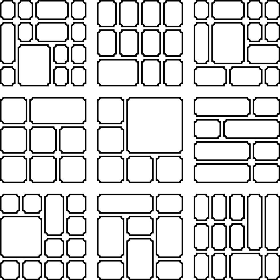 Simple inverted ticket composition enhanced by organized modular bento grid layout vector