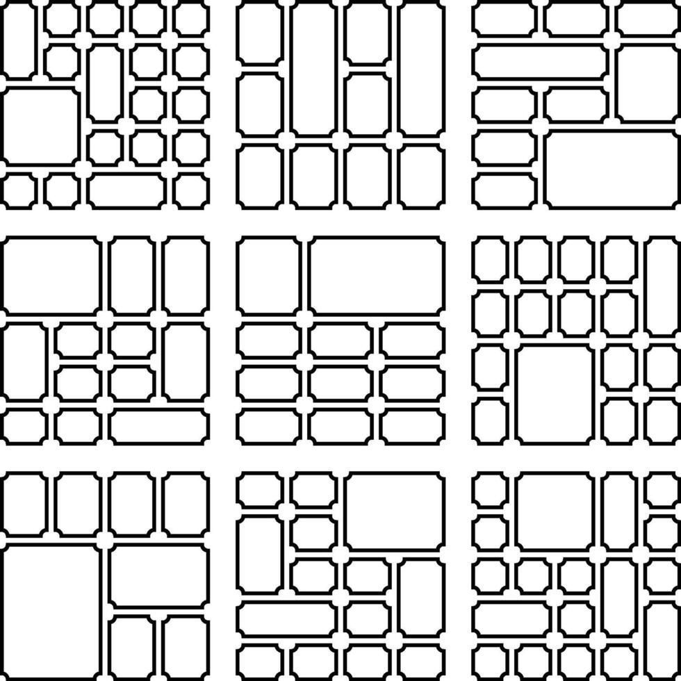 Elegant themed ticket created with structured inverted elements and bento grid divisions vector