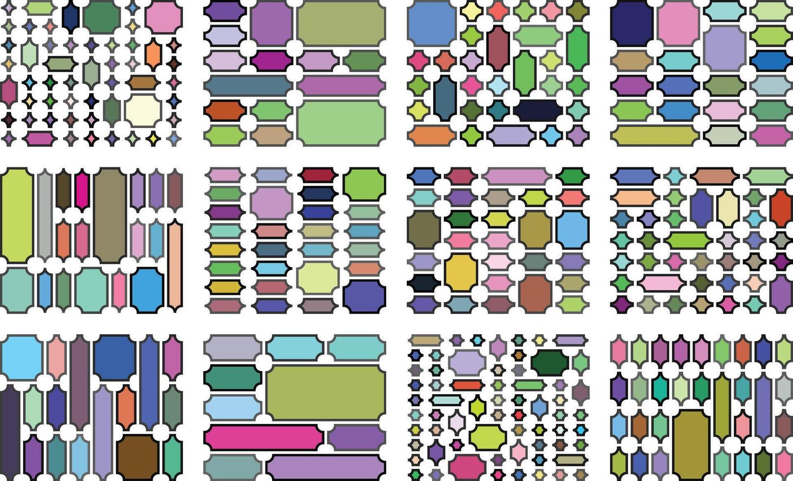 Crisp inverted ticket design bundle ideal for thoughtful bento grid arrangements vector