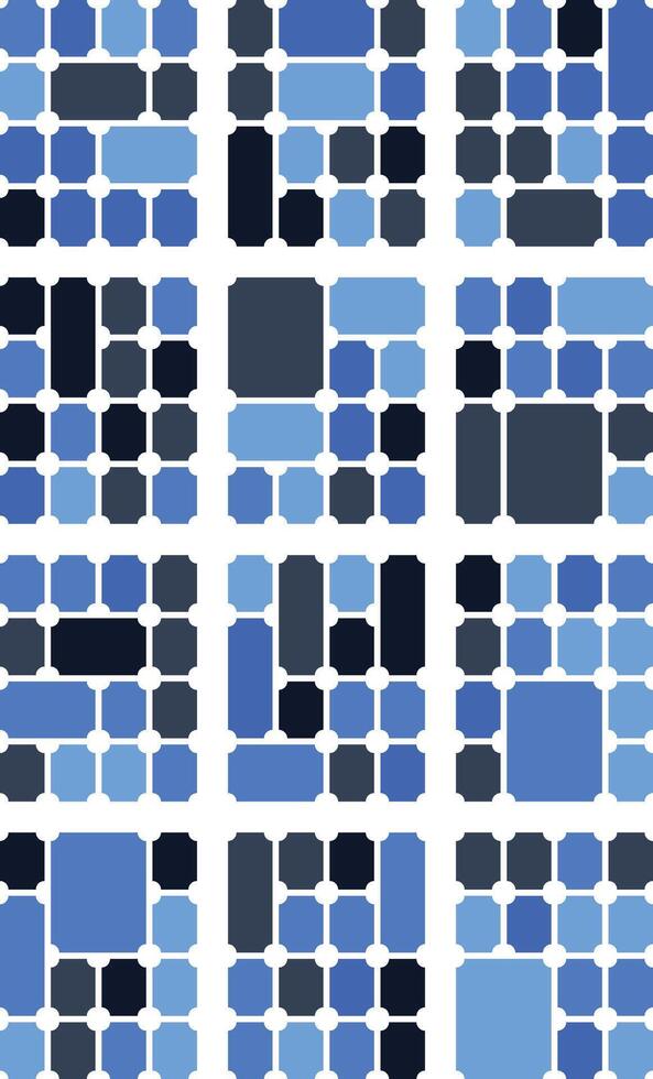 Soft toned inverted ticket design bundle arranged for clean minimalist bento grids vector