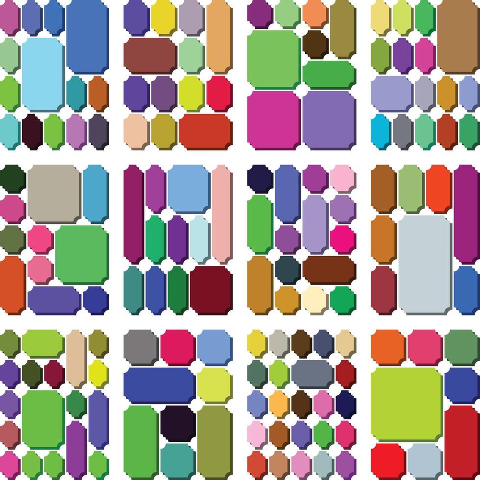 Creative themed ticket inverted style bento grid bundle design for diverse projects vector