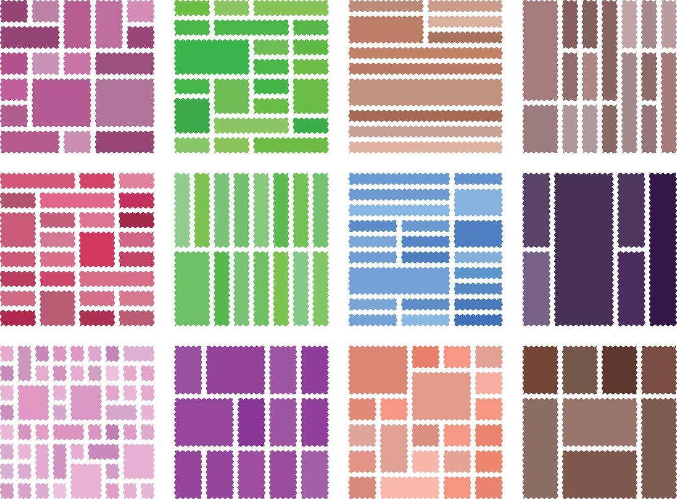 Minimal Wavy Scallop Bento Grid Form Perfect for Digital Interfaces vector