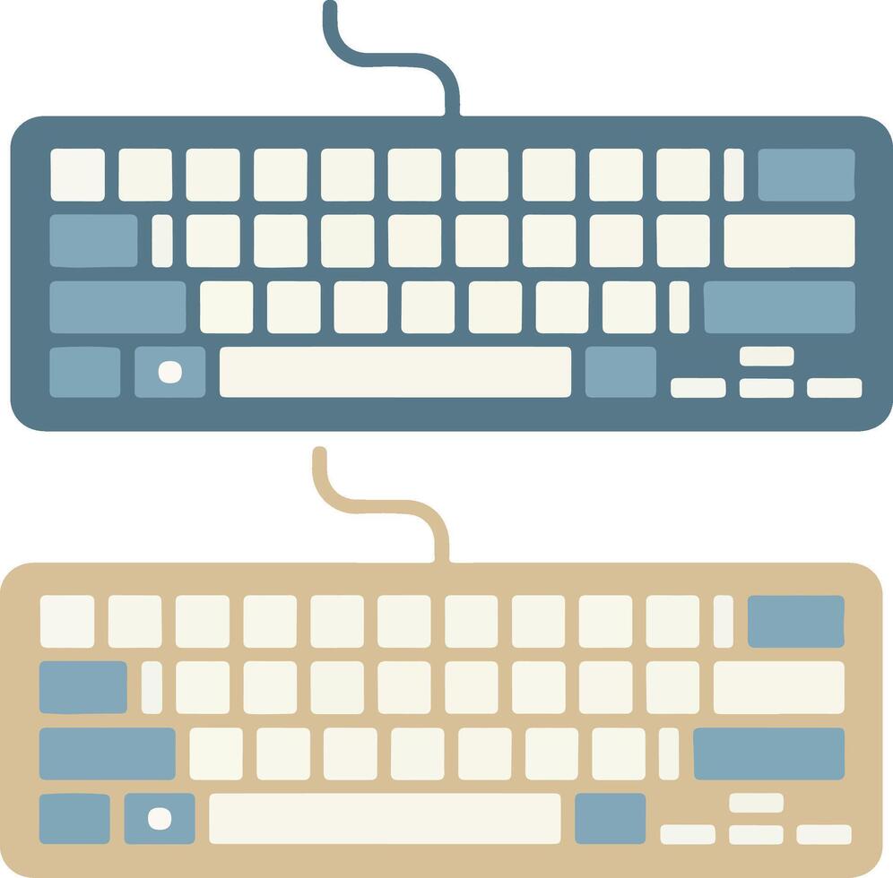 Digital Keyboard Layout Graphic vector