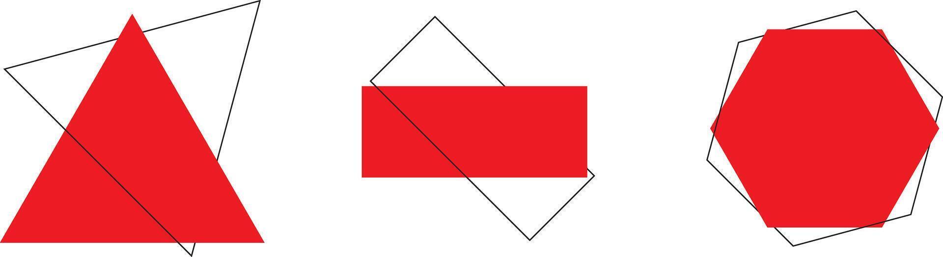 Overlapping geometric shapes, minimal abstract design vector