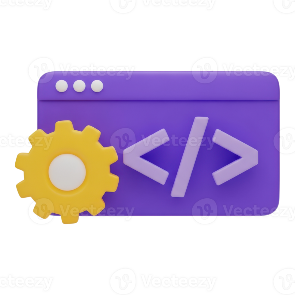isométrique codage développement isolé sur transparent Contexte pour site Internet application png